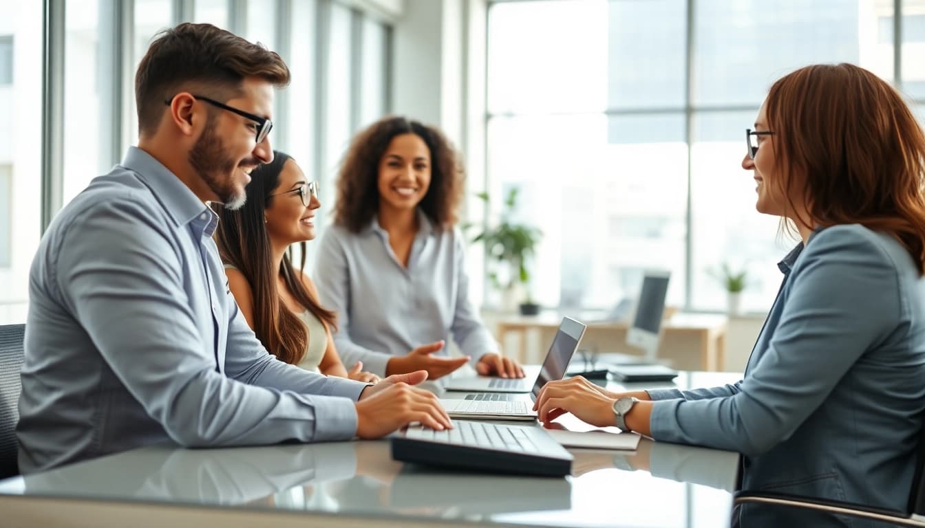 Headhunter IT bietet professionelle Beratung in modernen Büroräumen an.