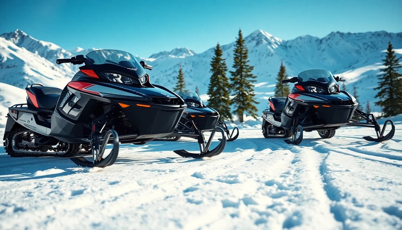 Auto Kufen auf schneebedecktem Terrain, die das Abenteuer des Wintersports darstellen.