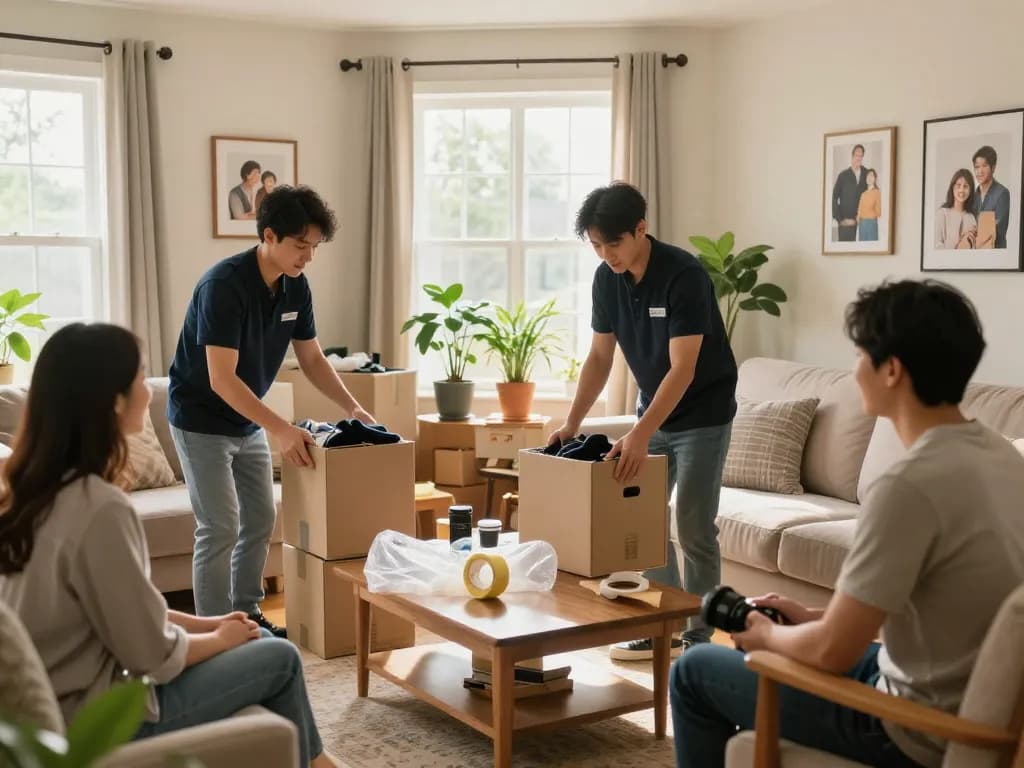 Entrümpelungen vom Fachbetrieb in deiner Region mit einem professionellen Team, das effizient ein gemütliches Wohnzimmer räumt.