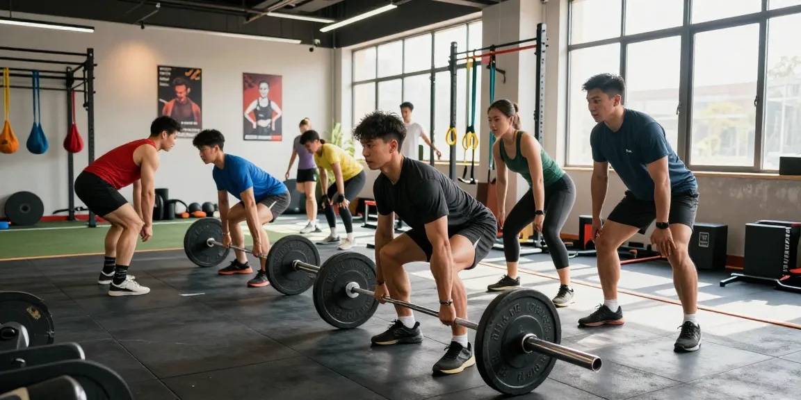 Selliza Shop: Athleten im Fitnessstudio, die gemeinsam motiviert trainieren, um ihre Fitnessziele zu erreichen.