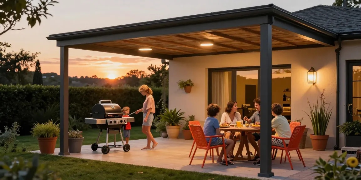Terrassenüberdachungen schaffen einen einladenden Außenbereich für Grillfeste und Familienfeiern.