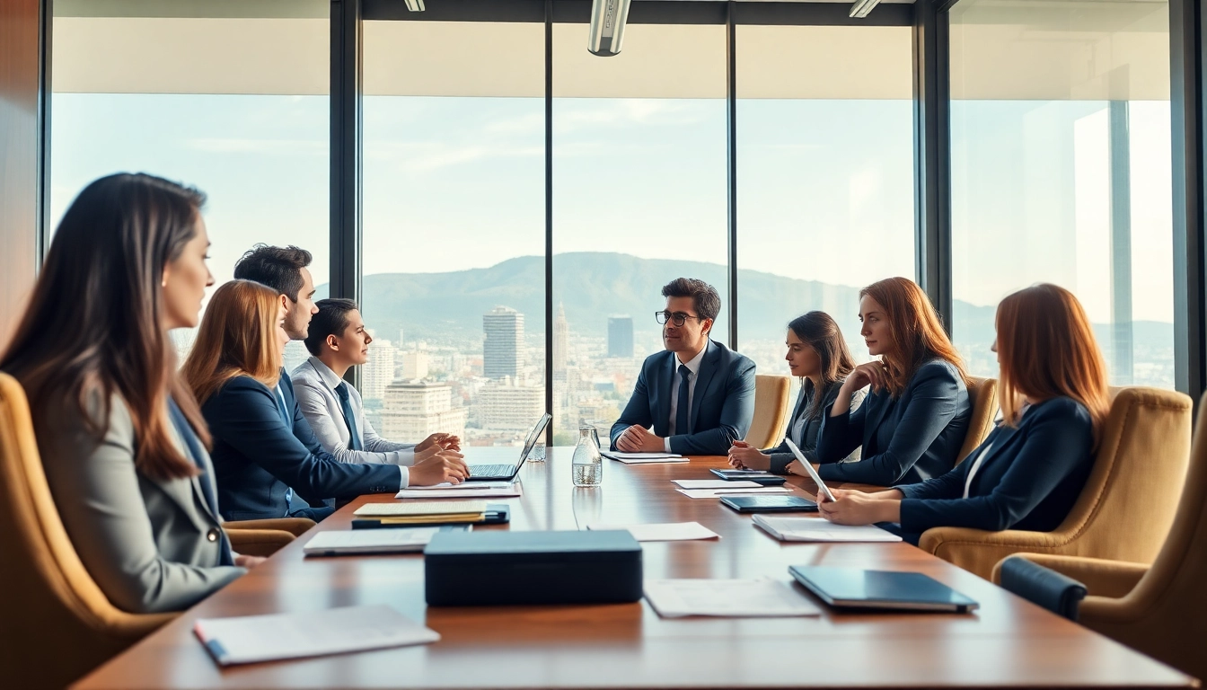 Headhunter Schweiz in action during a candidate meeting in a modern office setting.