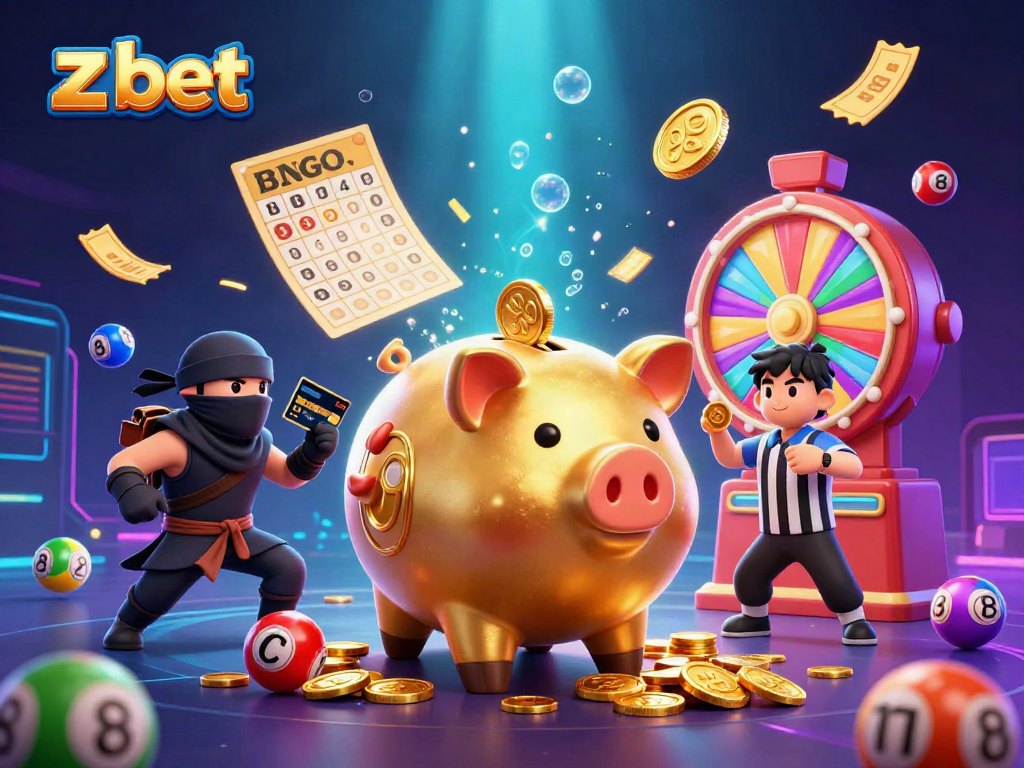 Engage with z bet in an electrifying casino scene featuring a sumo wrestler, ninja, and referee in action.