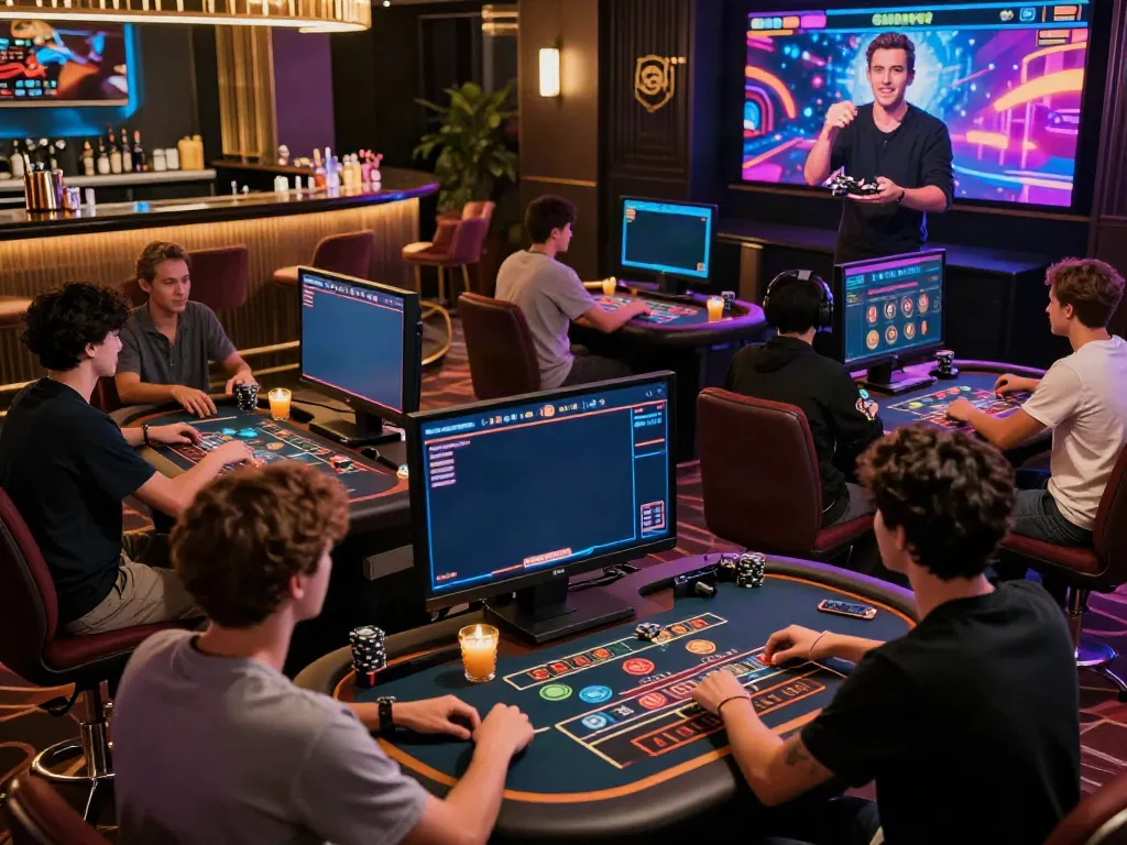 Engaging online gaming atmosphere at https://rikvipt1.co/ showcasing diverse players enjoying casino games.