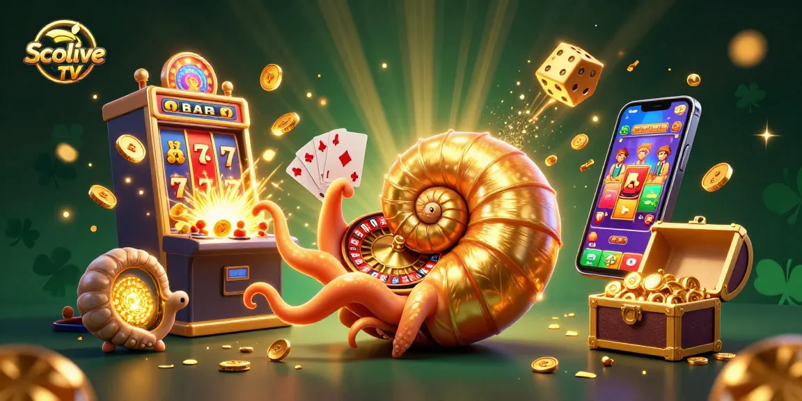 Socolive TV showcases an energetic scene with a giant nautilus roulette wheel and dynamic casino elements.